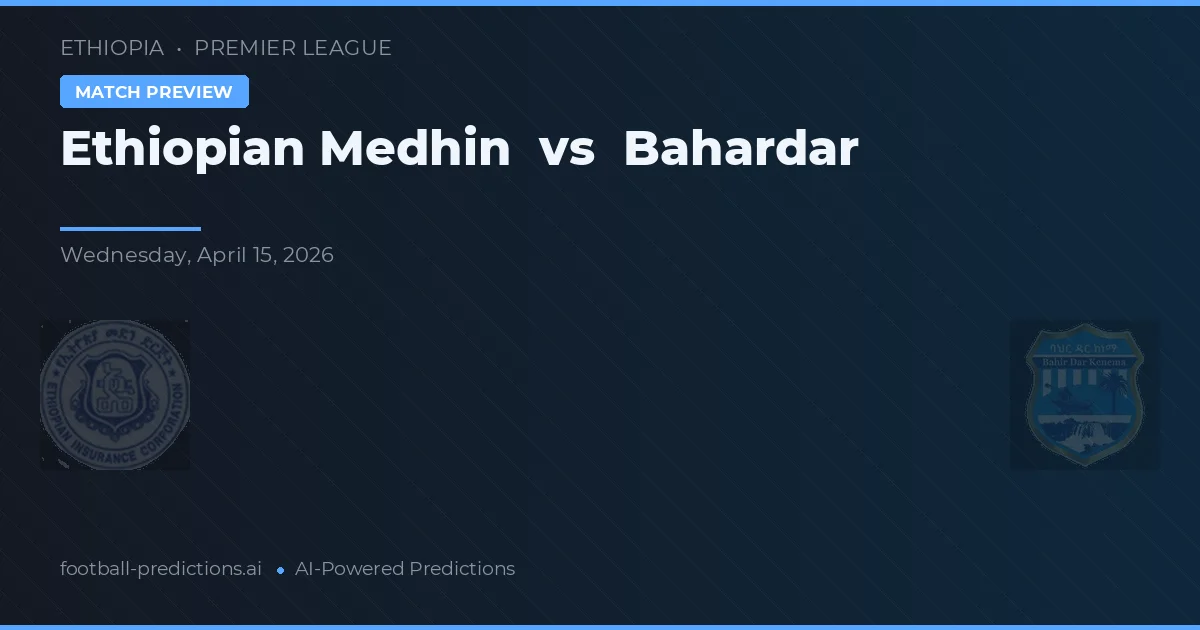 Ethiopian Medhin vs Bahardar — typy i zapowiedź meczu