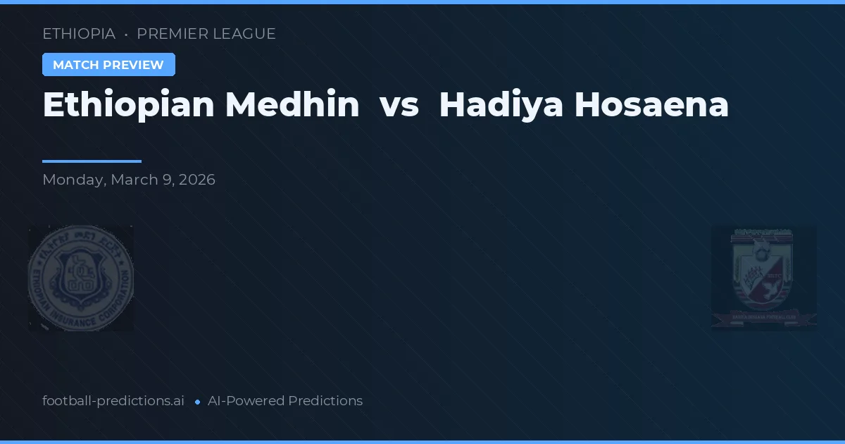 Ethiopian Medhin vs Hadiya Hosaena — typy i zapowiedź meczu