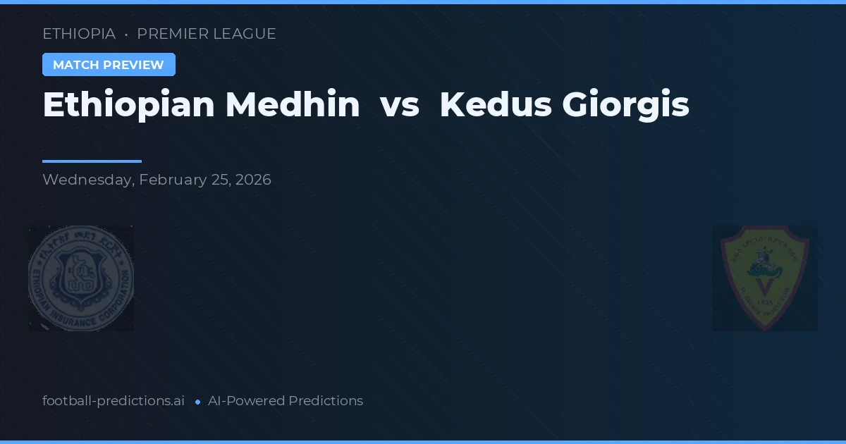 Ethiopian Medhin vs Kedus Giorgis — typy i zapowiedź meczu
