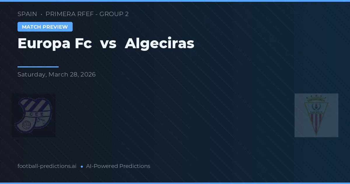 Europa FC vs Algeciras — typy i zapowiedź meczu