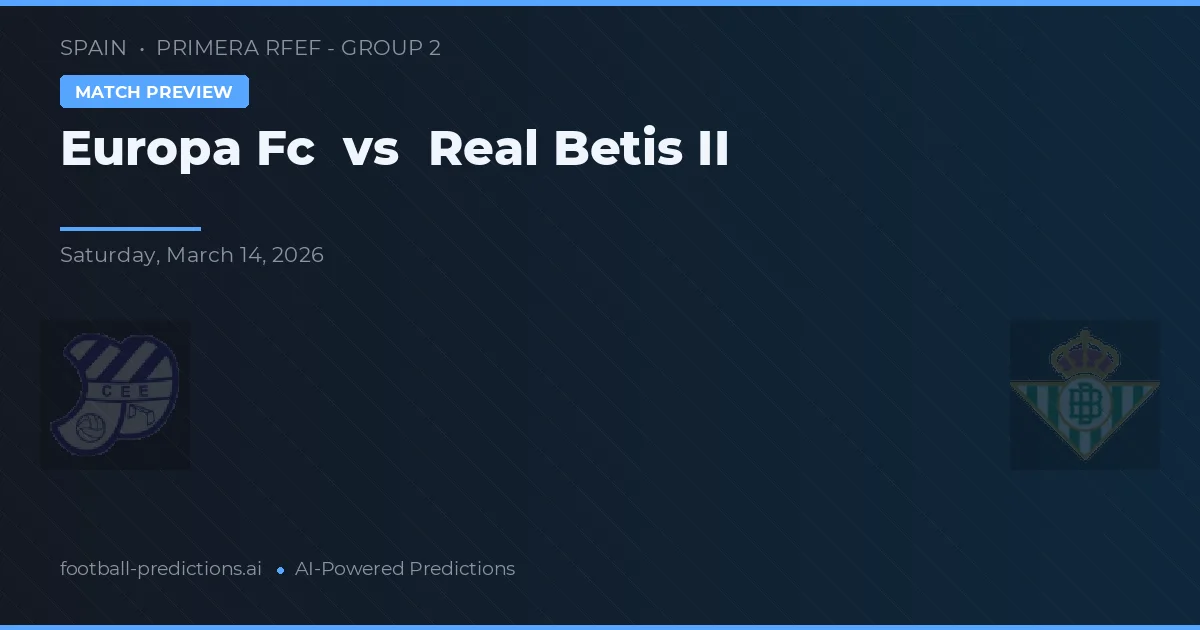 Europa FC vs Real Betis B — typy i zapowiedź meczu