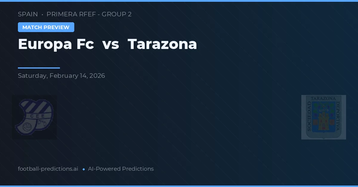Europa FC vs Tarazona — typy i zapowiedź meczu