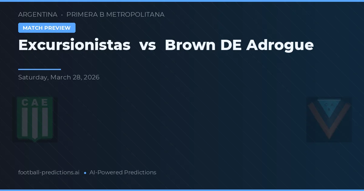 Excursionistas vs Brown de Adrogué — typy i zapowiedź meczu