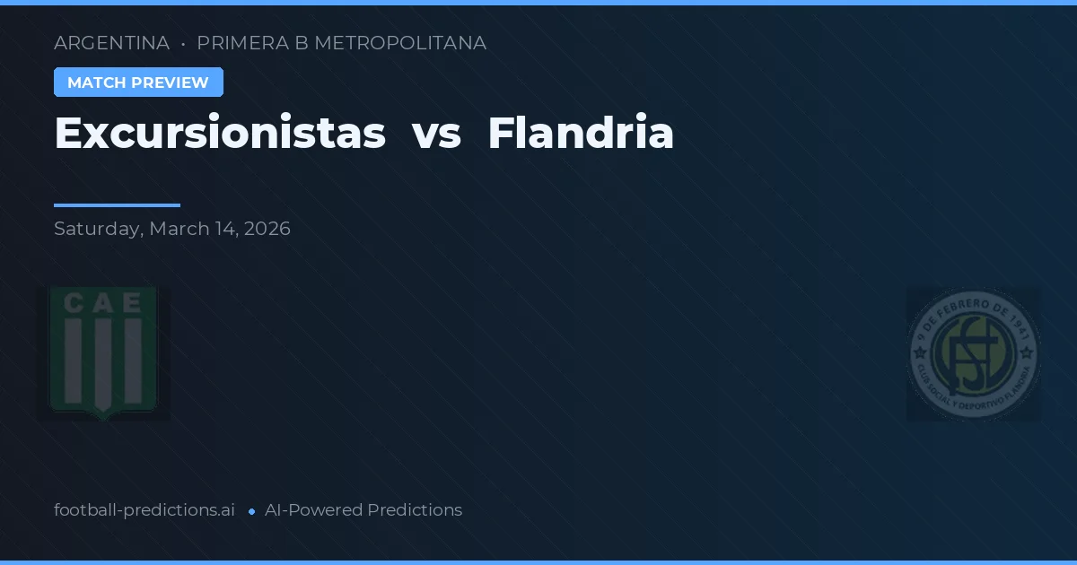 Excursionistas vs Flandria — typy i zapowiedź meczu