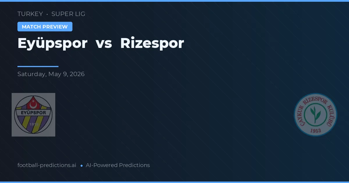 Eyüpspor vs Rizespor — typy i zapowiedź meczu