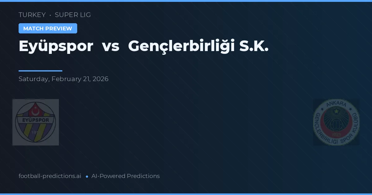 Eyüpspor vs Gençlerbirliği — typy i zapowiedź meczu