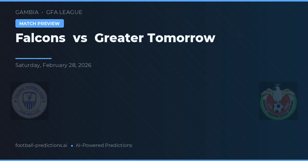 Falcons vs Greater Tomorrow — typy i zapowiedź meczu