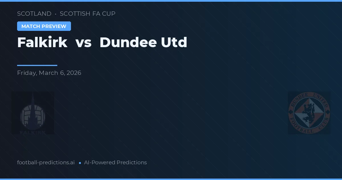 Falkirk vs Dundee Utd — typy i zapowiedź meczu