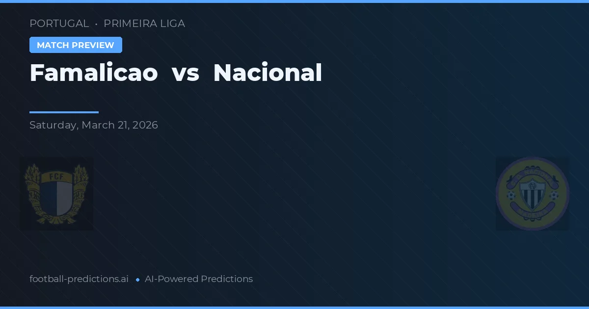 Famalicão vs Nacional — typy i zapowiedź meczu