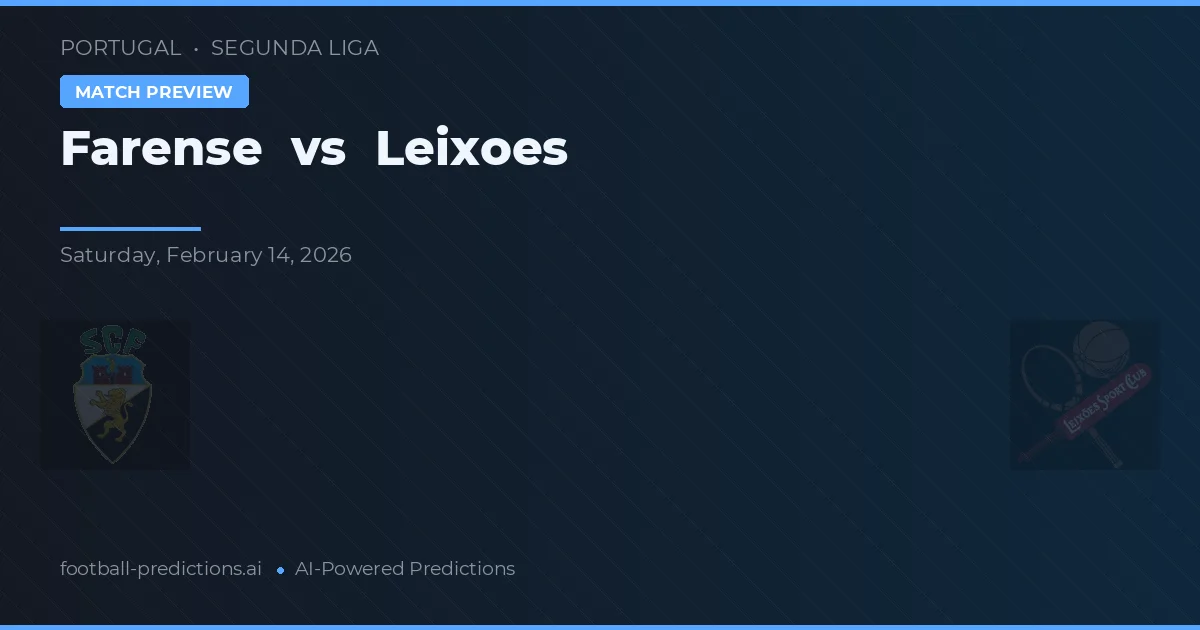 Farense vs Leixões — typy i zapowiedź meczu