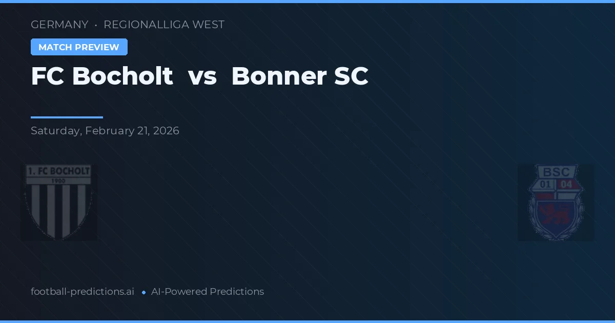 FC Bocholt vs Bonner SC — typy i zapowiedź meczu