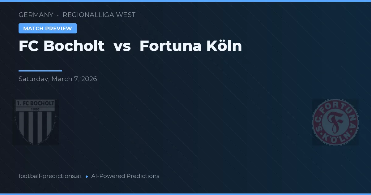 FC Bocholt vs Fortuna Koeln — typy i zapowiedź meczu