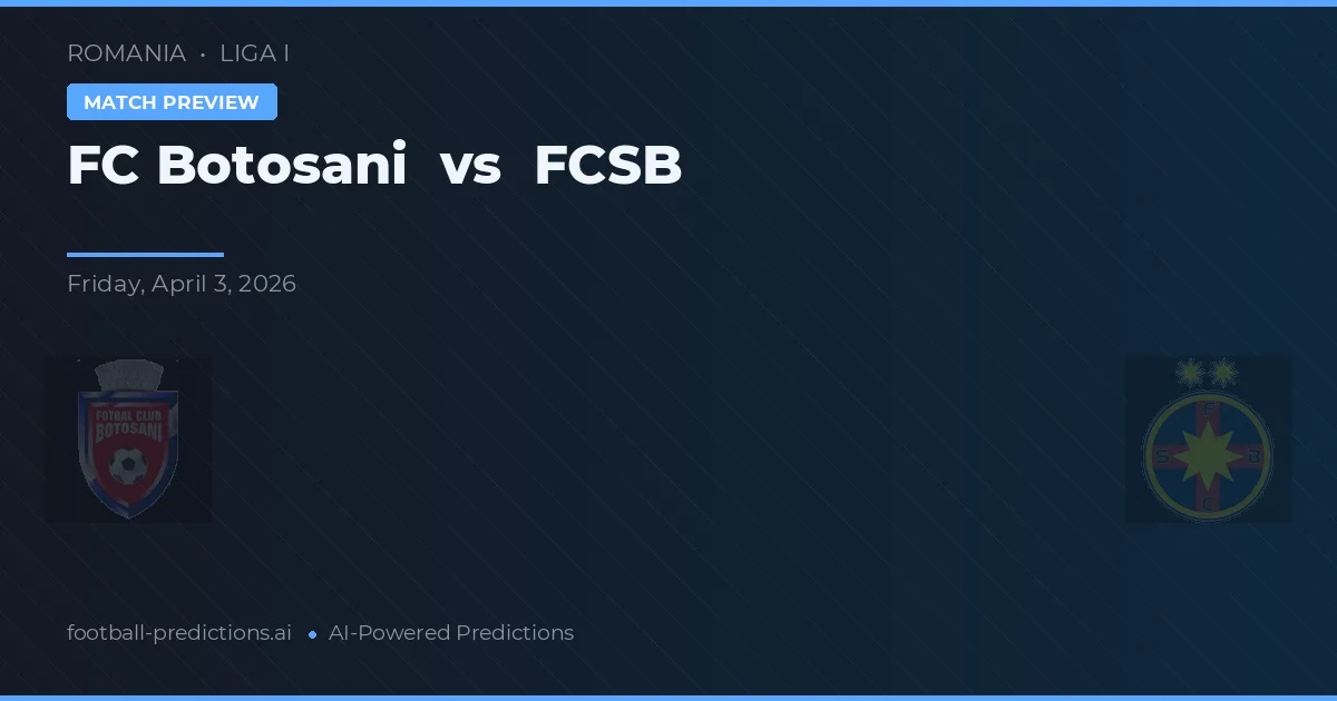 FC Botoșani vs FCSB — typy i zapowiedź meczu