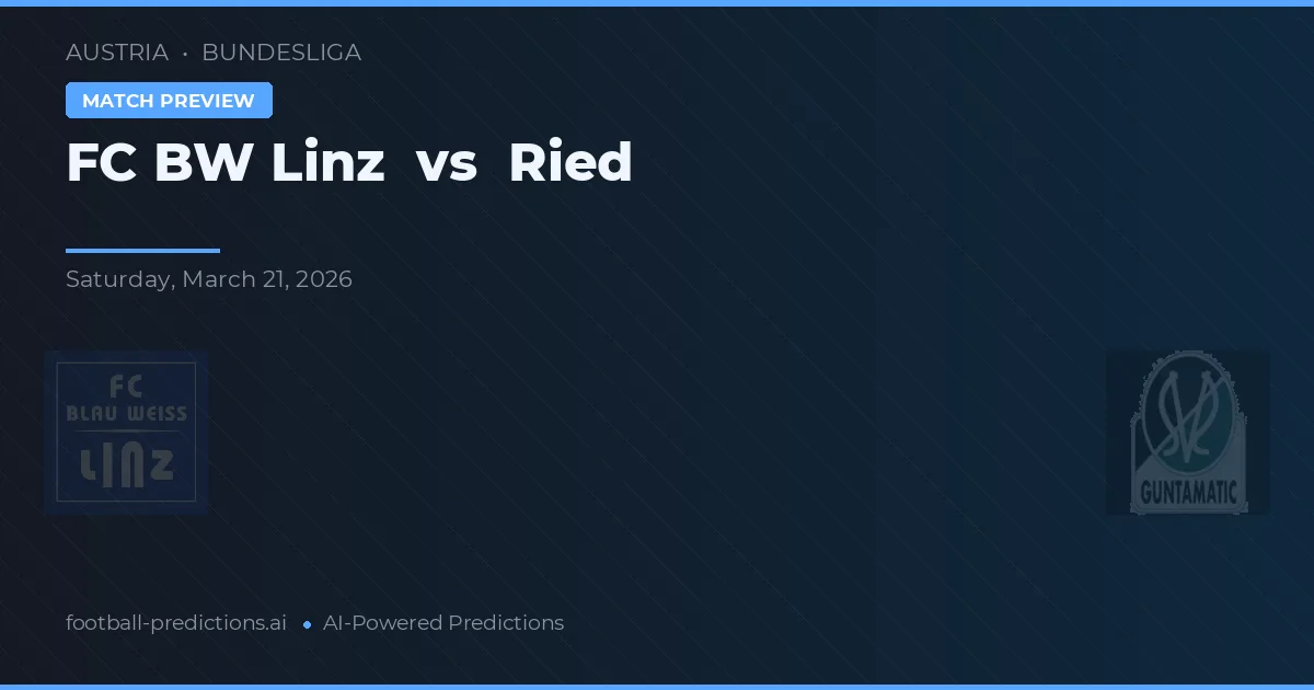 FC Bawaria Linz vs Ried — typy i zapowiedź meczu