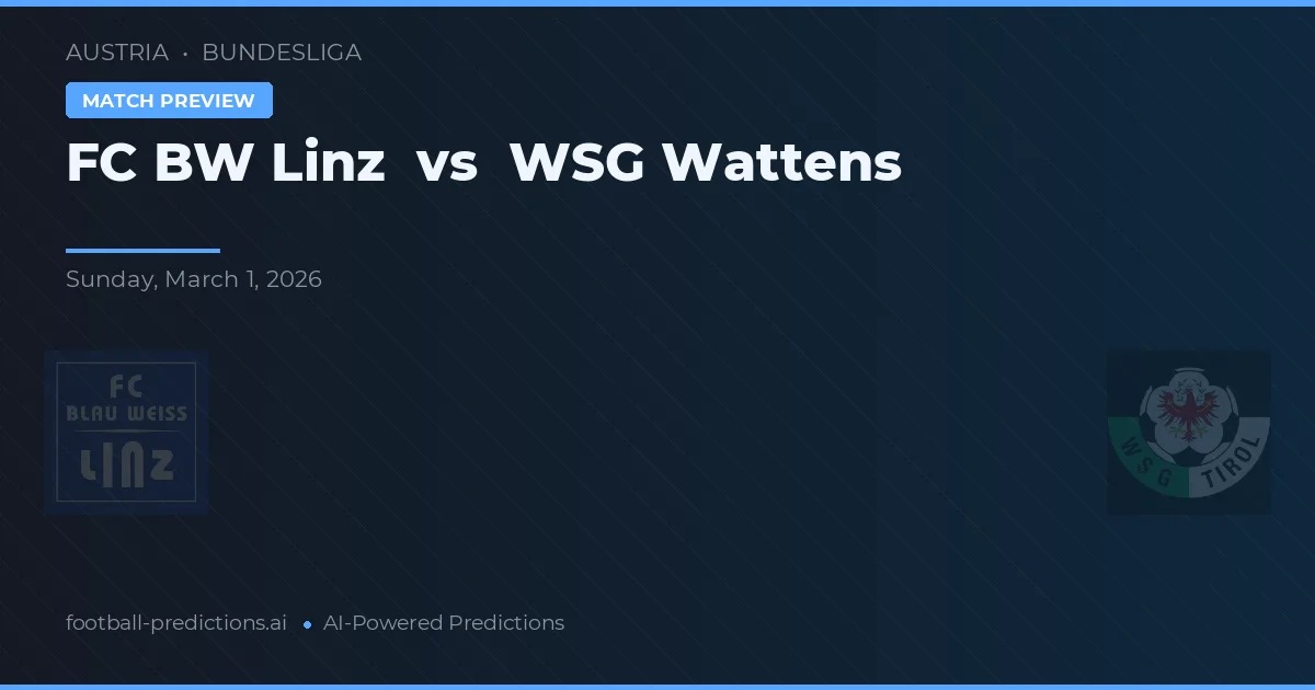 FC Bawaria Linz vs WSG Wattens — typy i zapowiedź meczu