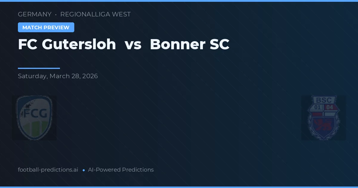 GKS Gutersloh vs Bonner SC — typy i zapowiedź meczu