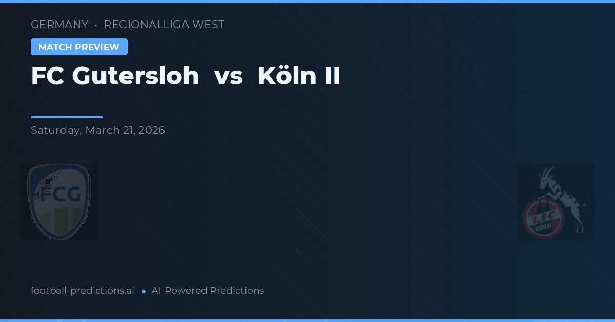 GKS Gutersloh vs Köln II — typy i zapowiedź meczu