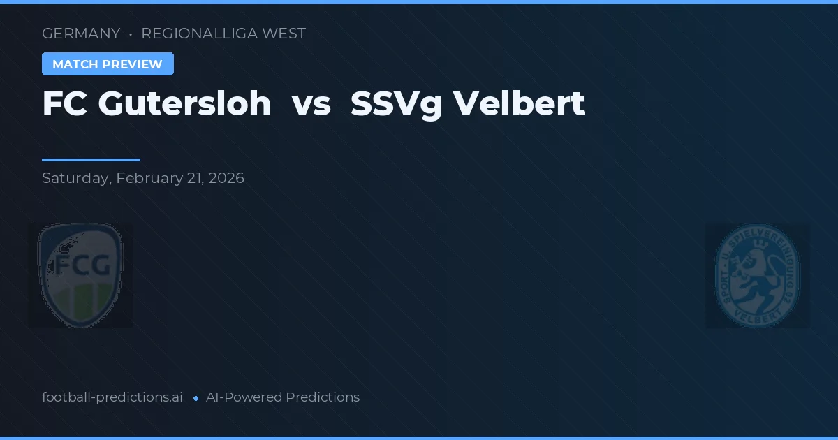 GKS Gutersloh vs SSVg Velbert — typy i zapowiedź meczu