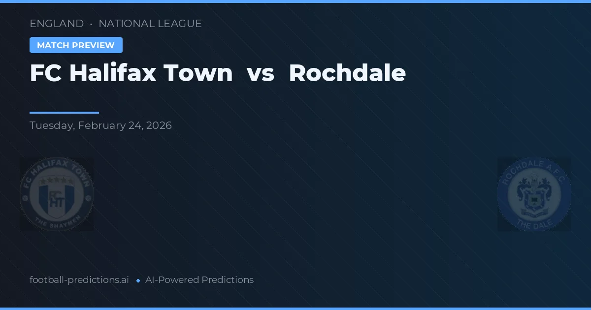 FC Halifax Town vs Rochdale — typy i zapowiedź meczu