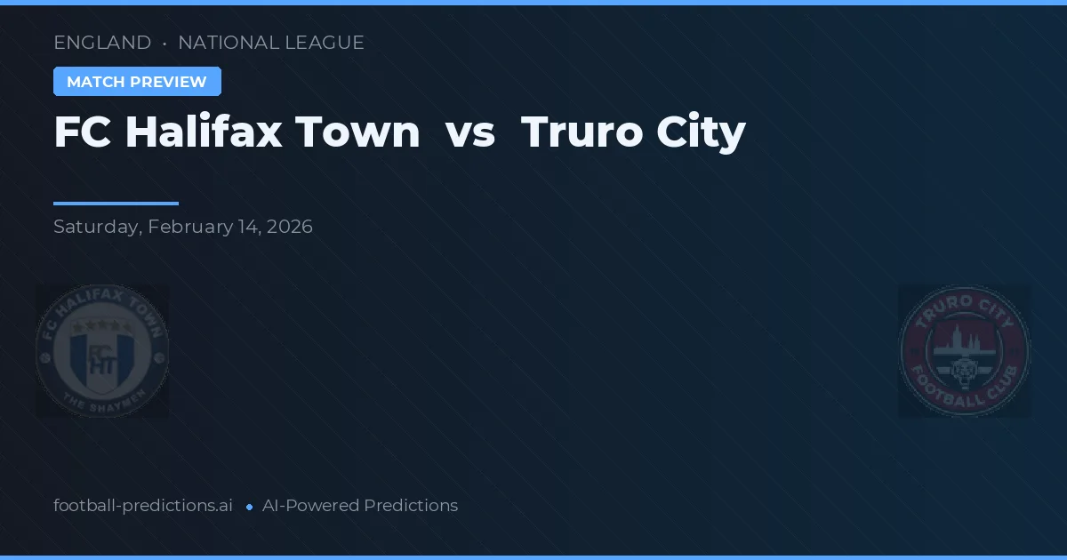 FC Halifax Town vs Truro City — typy i zapowiedź meczu