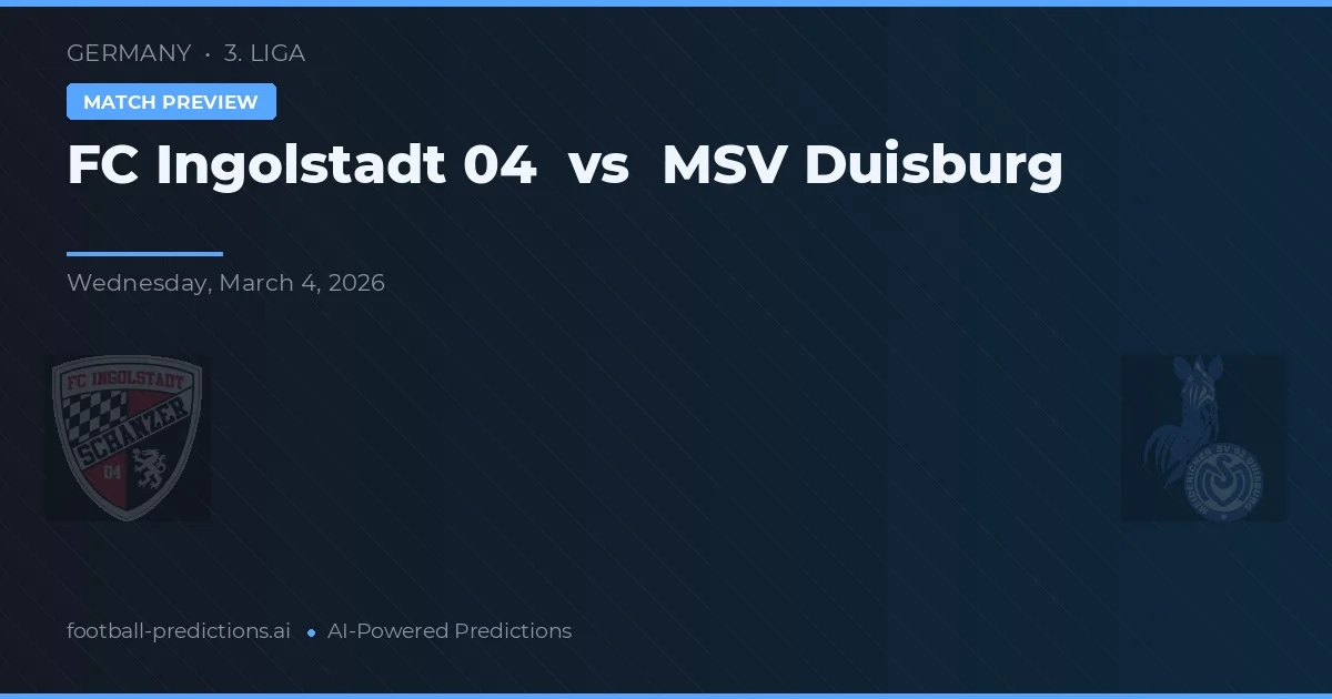 Ingolstadt 04 vs MSV Duisburg — typy i zapowiedź meczu