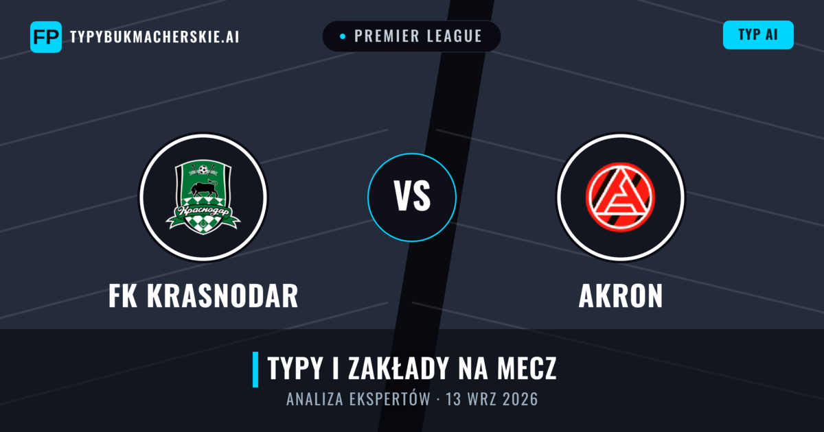 FK Krasnodar vs Akron — typy i zapowiedź meczu