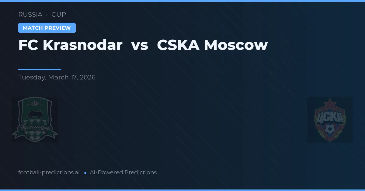 FK Krasnodar vs CSKA Moskwa — typy i zapowiedź meczu
