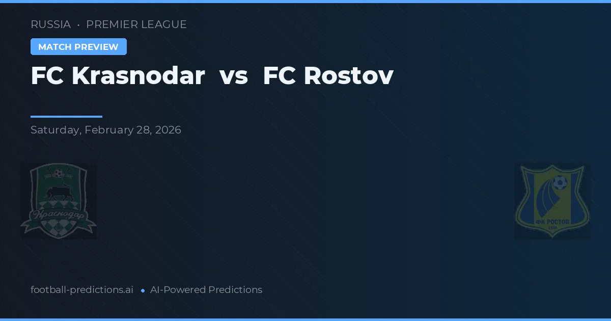 FK Krasnodar vs FC Rostov — typy i zapowiedź meczu
