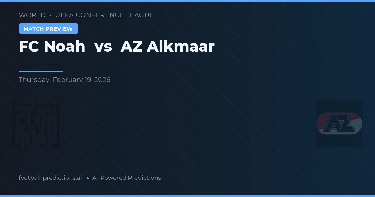FC Noah vs AZ Alkmaar — typy i zapowiedź meczu