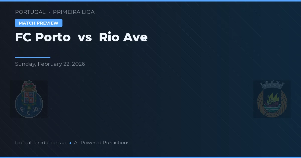 FC Porto vs Rio Ave — typy i zapowiedź meczu