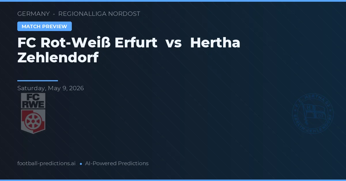 FC Rot-Weiß Erfurt vs Hertha Zehlendorf — typy i zapowiedź meczu