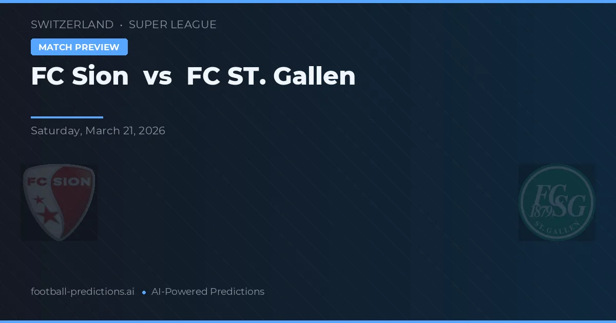 FC Sion vs FC St. Gallen — typy i zapowiedź meczu