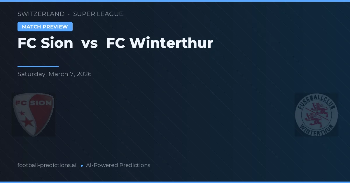 FC Sion vs FC Winterthur — typy i zapowiedź meczu