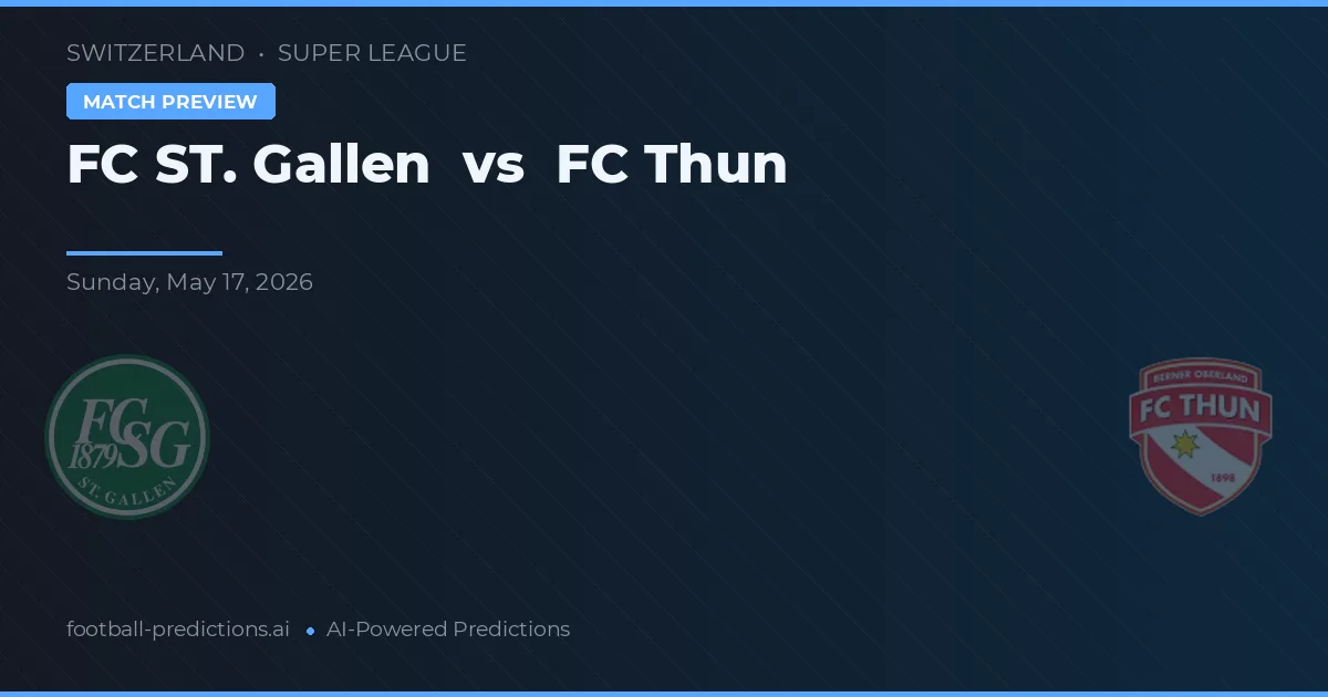 FC St. Gallen vs FC Thun — typy i zapowiedź meczu