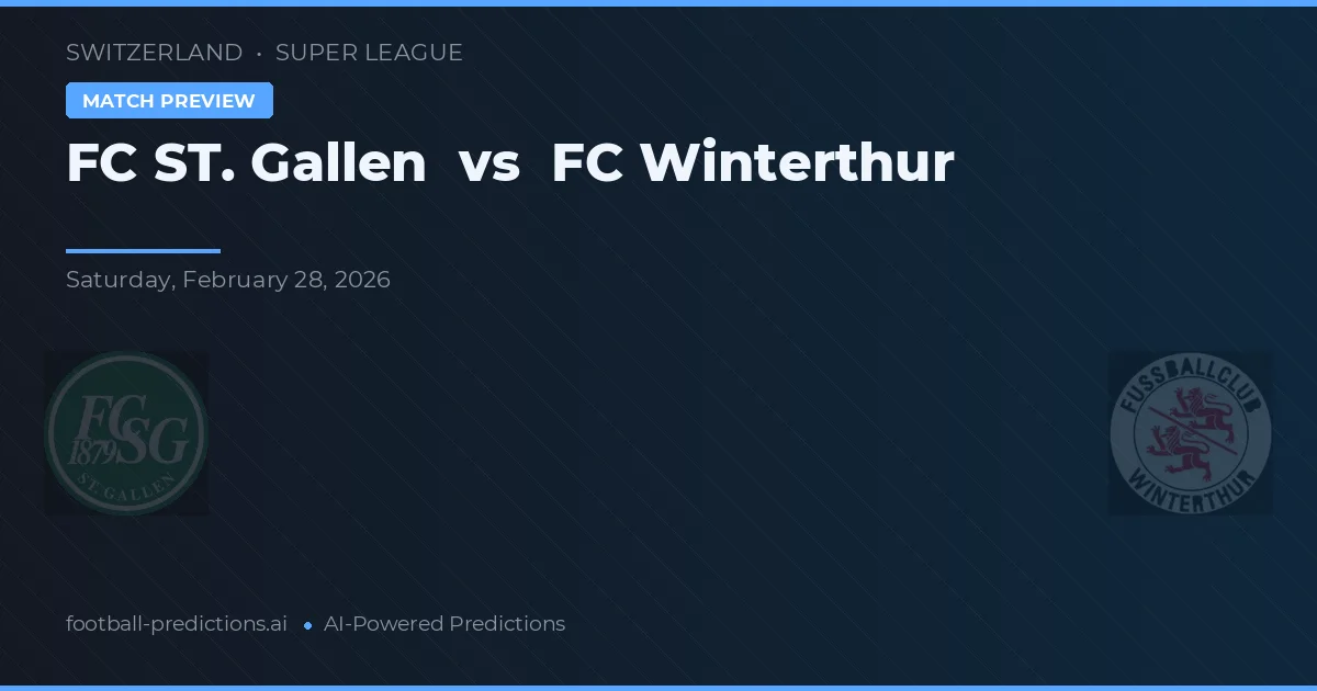 FC St. Gallen vs FC Winterthur — typy i zapowiedź meczu