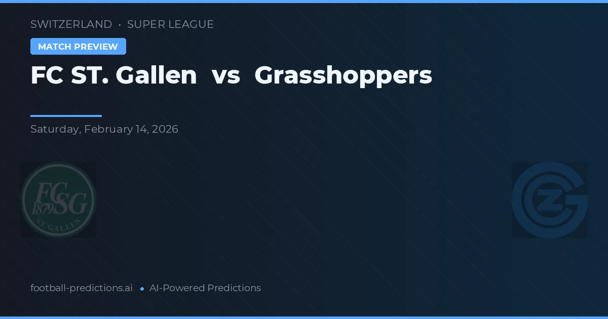FC St. Gallen vs Grasshopper — typy i zapowiedź meczu
