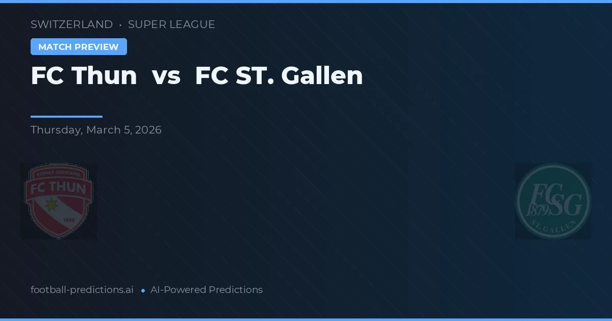FC Thun vs FC St. Gallen — typy i zapowiedź meczu