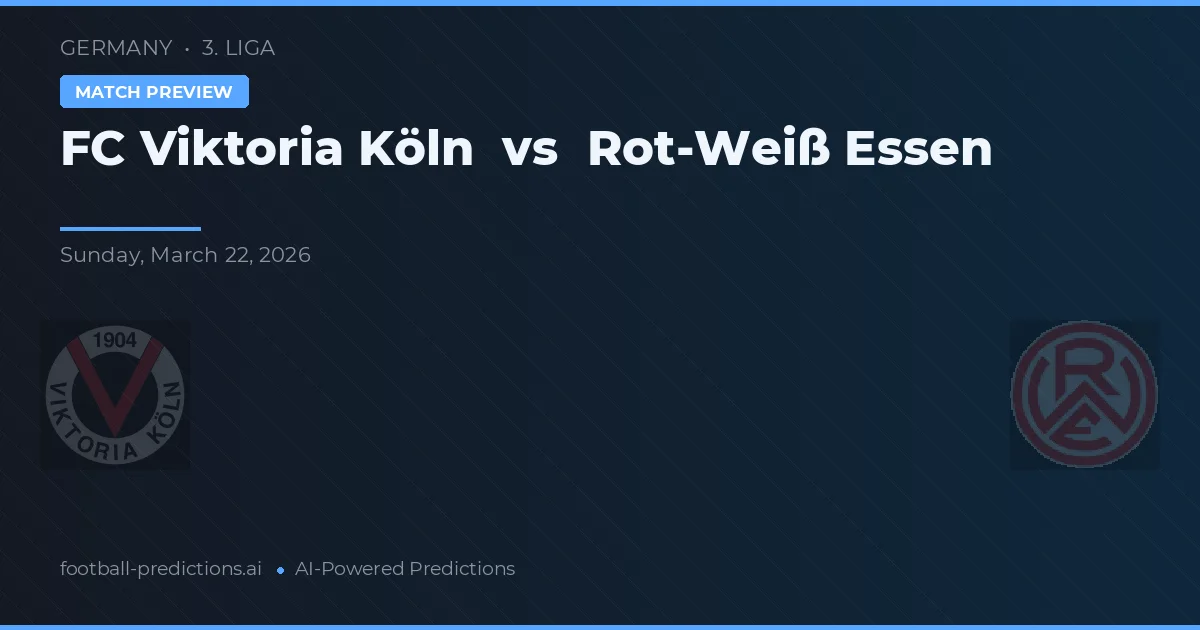 FC Viktoria Köln vs Rot-Weiß Essen — typy i zapowiedź meczu