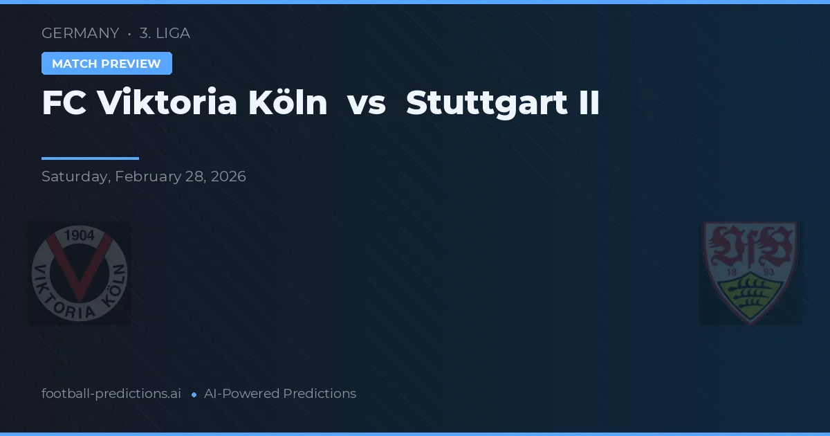 FC Viktoria Köln vs Stuttgart II — typy i zapowiedź meczu
