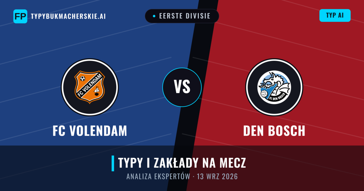FC Volendam vs Den Bosch — typy i zapowiedź meczu