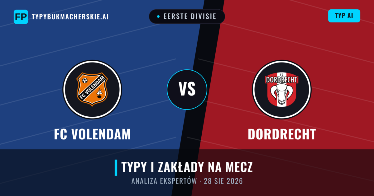 FC Volendam vs Dordrecht — typy i zapowiedź meczu
