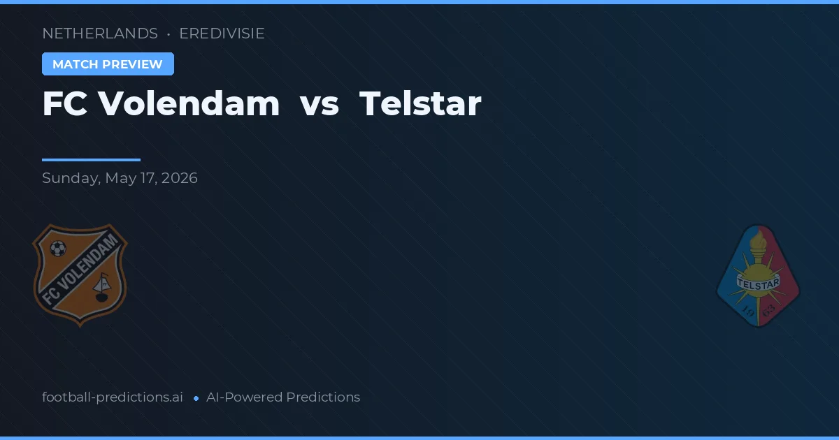 FC Volendam vs Telstar — typy i zapowiedź meczu