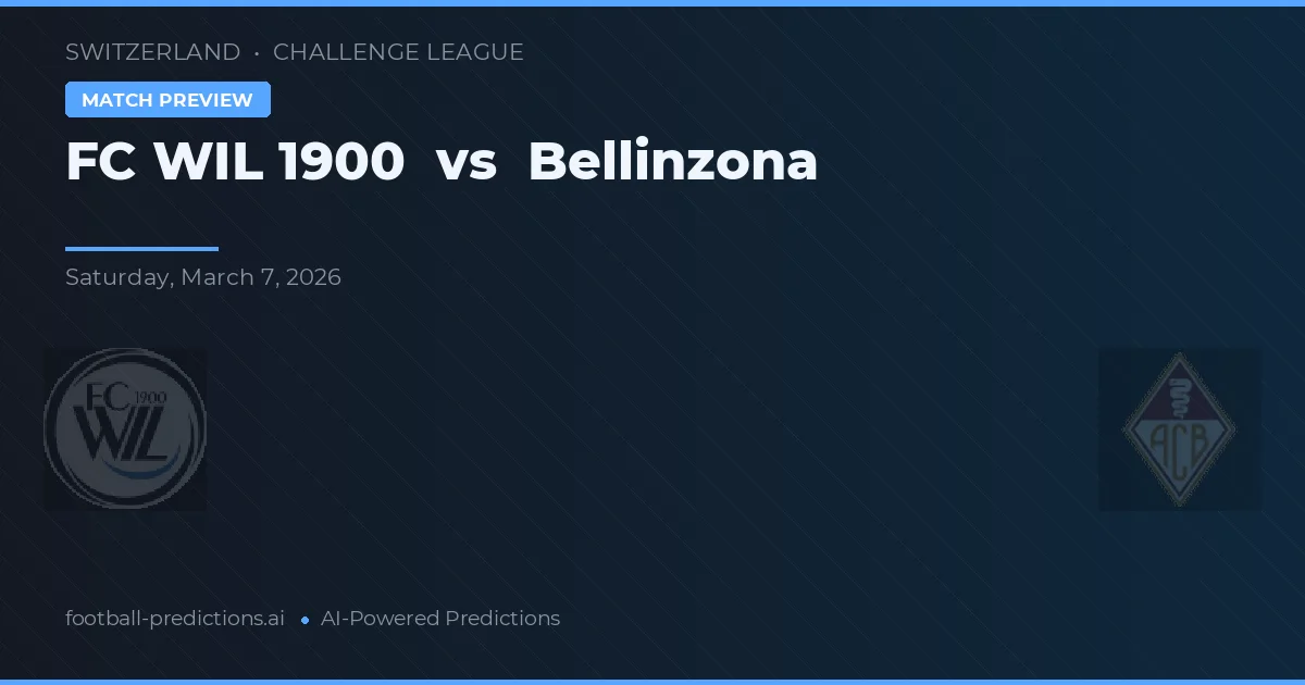FC Wil 1900 vs Bellinzona — typy i zapowiedź meczu