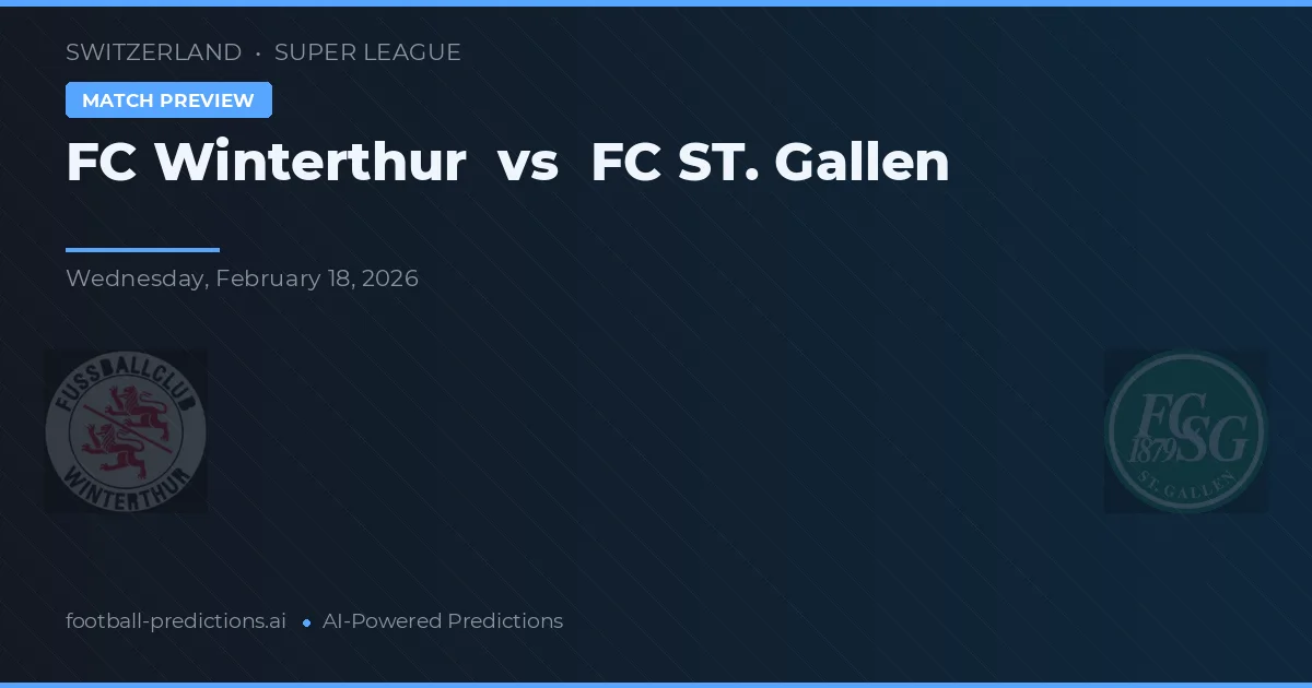 FC Winterthur vs FC St. Gallen — typy i zapowiedź meczu