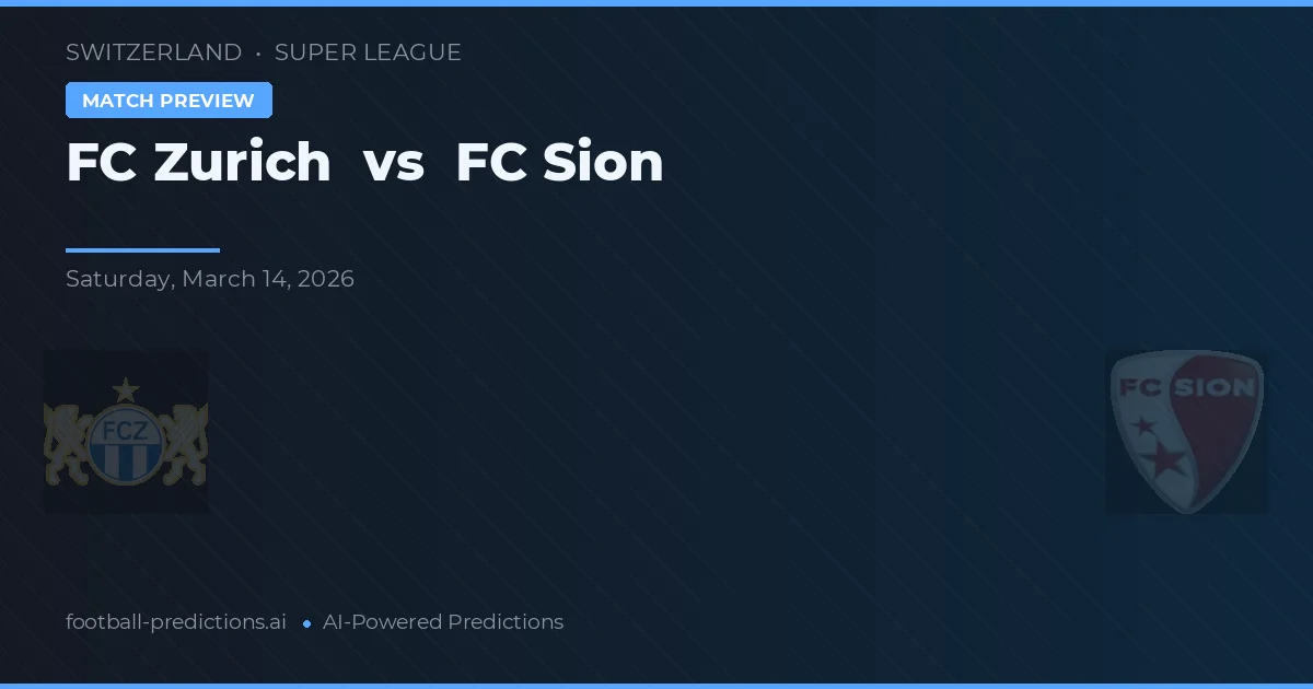 FC Zürich vs FC Sion — typy i zapowiedź meczu