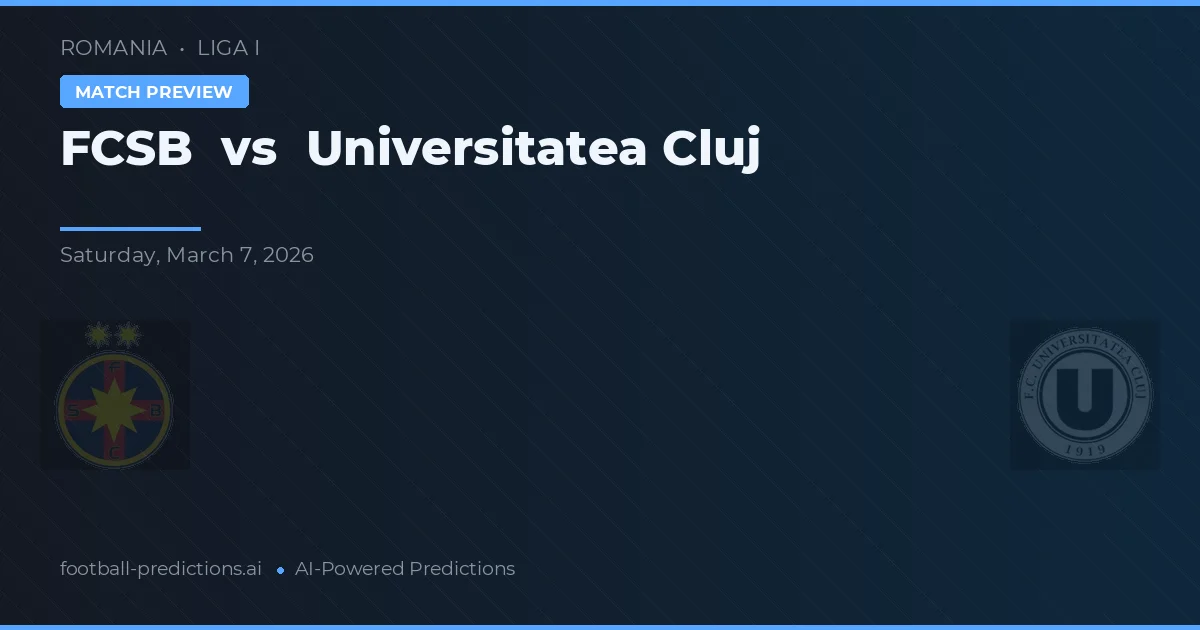 FCSB vs Universitatea Cluj — typy i zapowiedź meczu