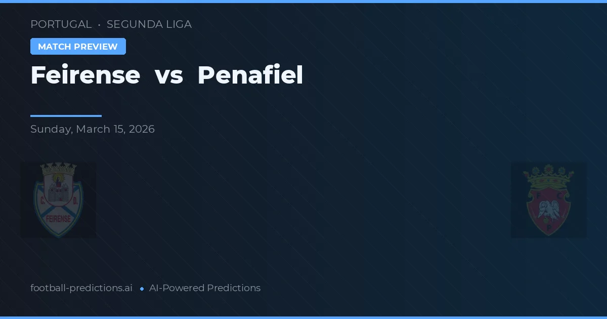 Feirense vs Penafiel — typy i zapowiedź meczu