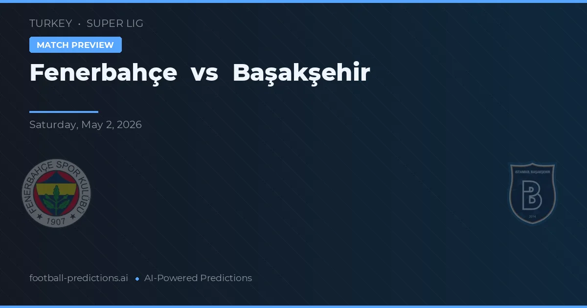 Fenerbahçe vs Başakşehir — typy i zapowiedź meczu