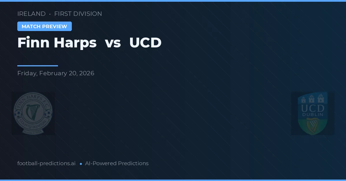 Finn Harps vs UCD — typy i zapowiedź meczu