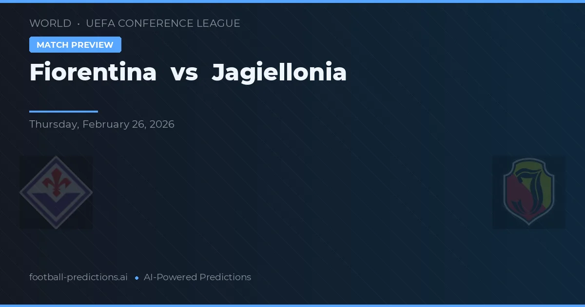 Fiorentina vs Jagiellonia Białystok — typy i zapowiedź meczu